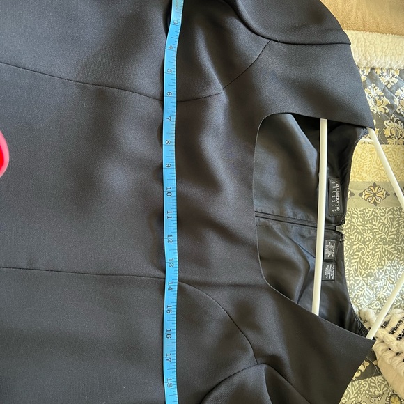 Liz Claiborne Vintage 80s Black Sheath Dress Size 12/14 - Picture 9 of 12